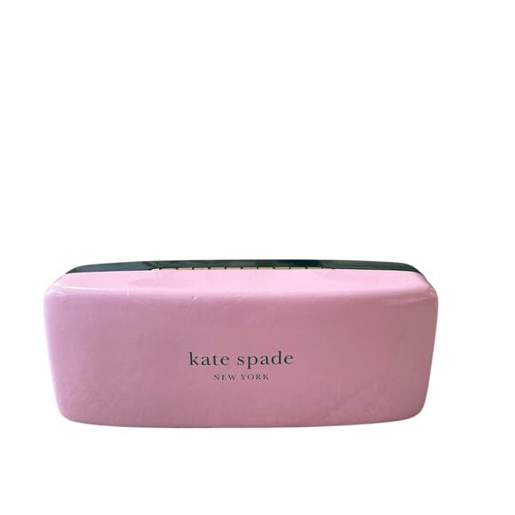 Kate Spade Eyeglass Case Hard Clamshell Pink & Green Authentic - Picture 8 of 14